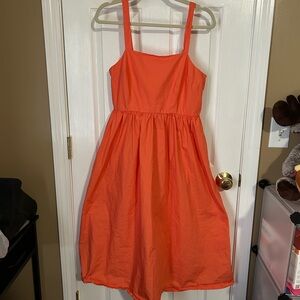 a new day Vibrant Orange Casual Dress with Pockets